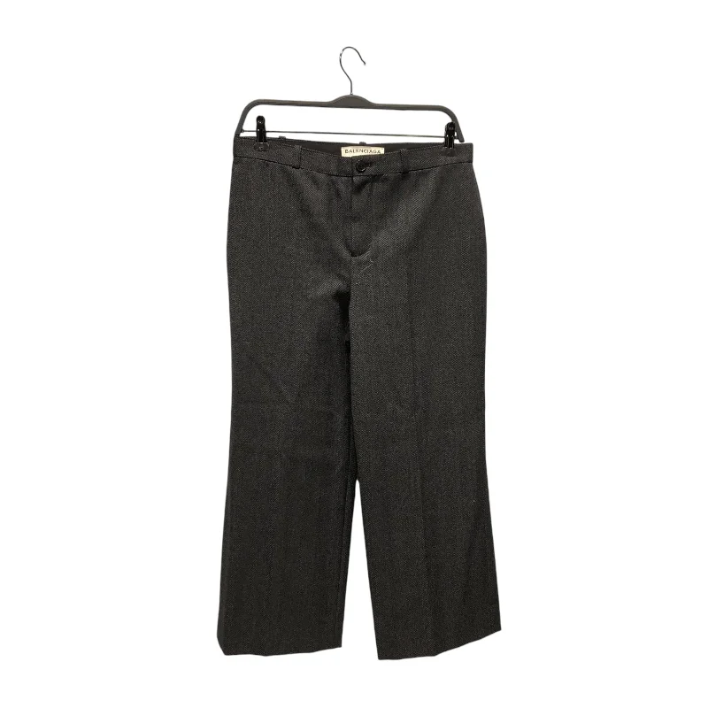 Bonus Savings BALENCIAGA/Wide Leg Pants/36/Wool/GRY/