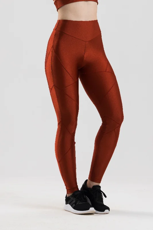 Buy Now Crystal Shine Leggings - Burnt Orange