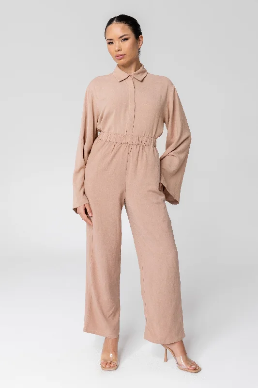Price Cut Gemma Linen Wide Leg Pants - Natural