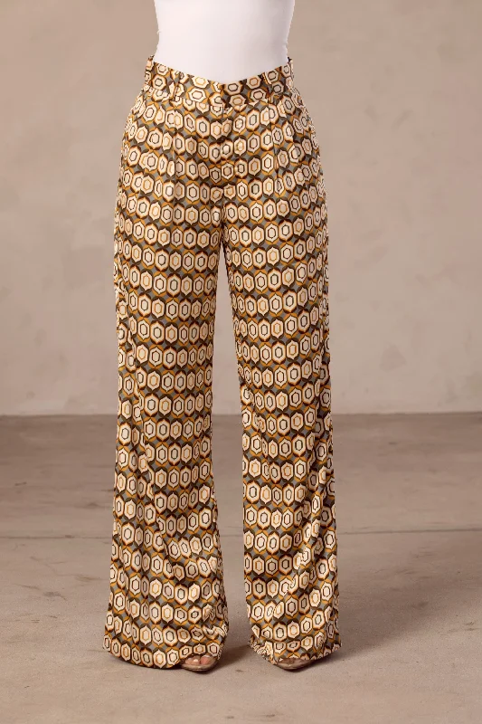 Today Only Geo Printed High Rise Trousers
