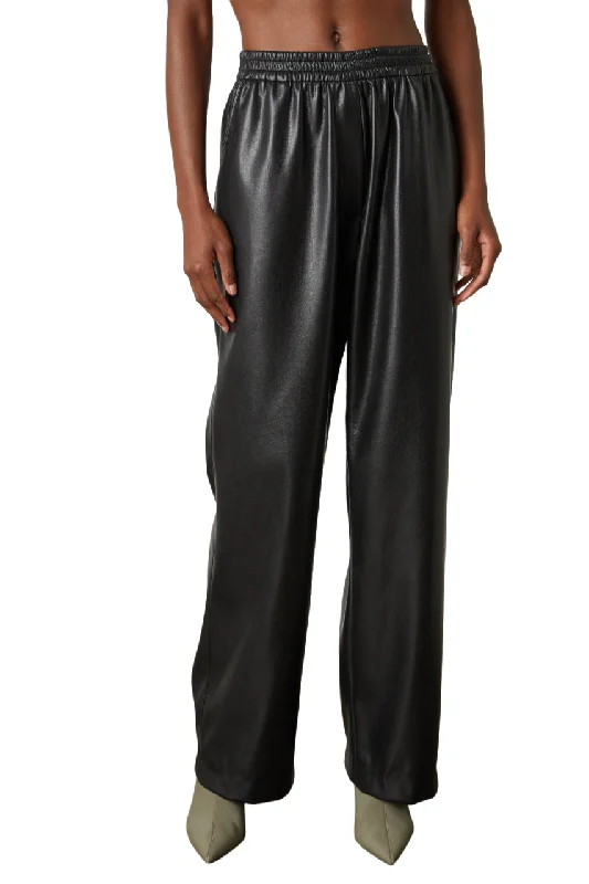 Jenna Vegan Leather Pant - Black