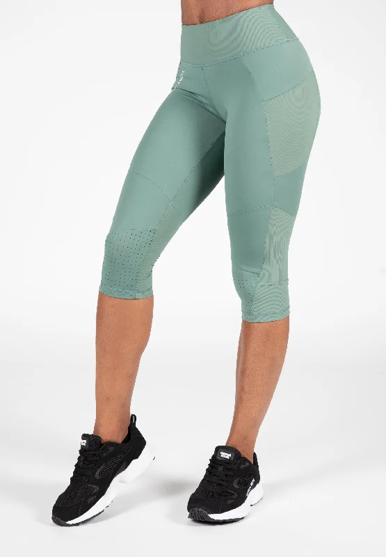 Amazing Deals Monroe Cropped Leggings - Green
