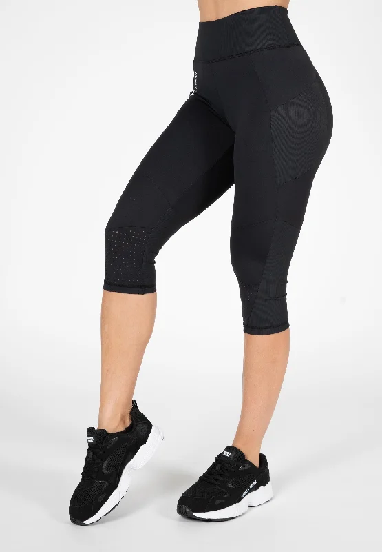 Can't Miss Monroe Cropped Leggings - Black