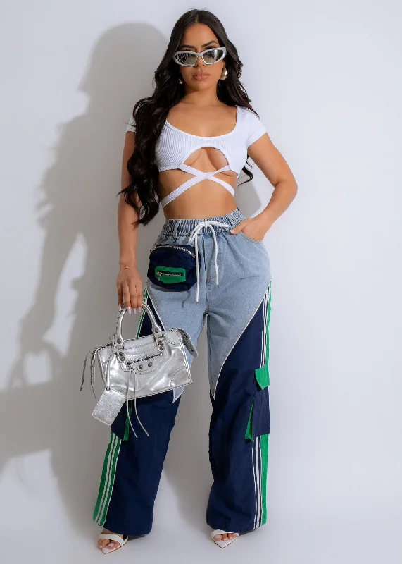 Limited Availability Nice Life Denim Pants Green