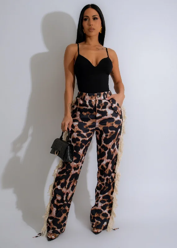Deep Discounts Out N About Fringe Pant Brown