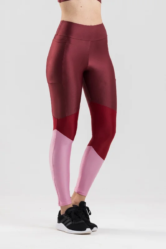 Incredible Offers Pocket Air Leggings - Burgundy