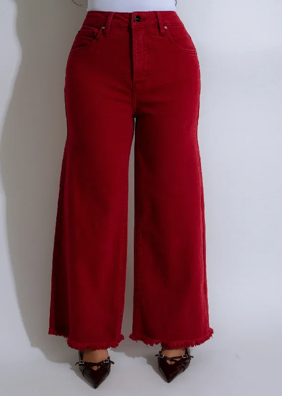 Loyalty Reward Sable Flare Jeans Red