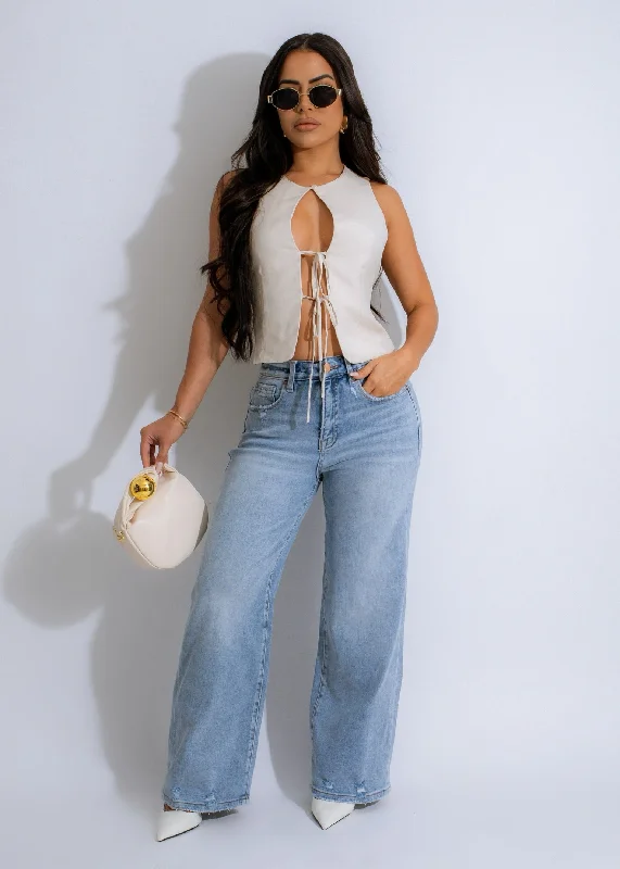 Deal Zone Skyward Dream Distressed Jeans Light Denim