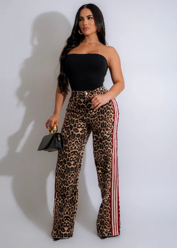 Don't Wait Wild Girl Denim Pants Brown