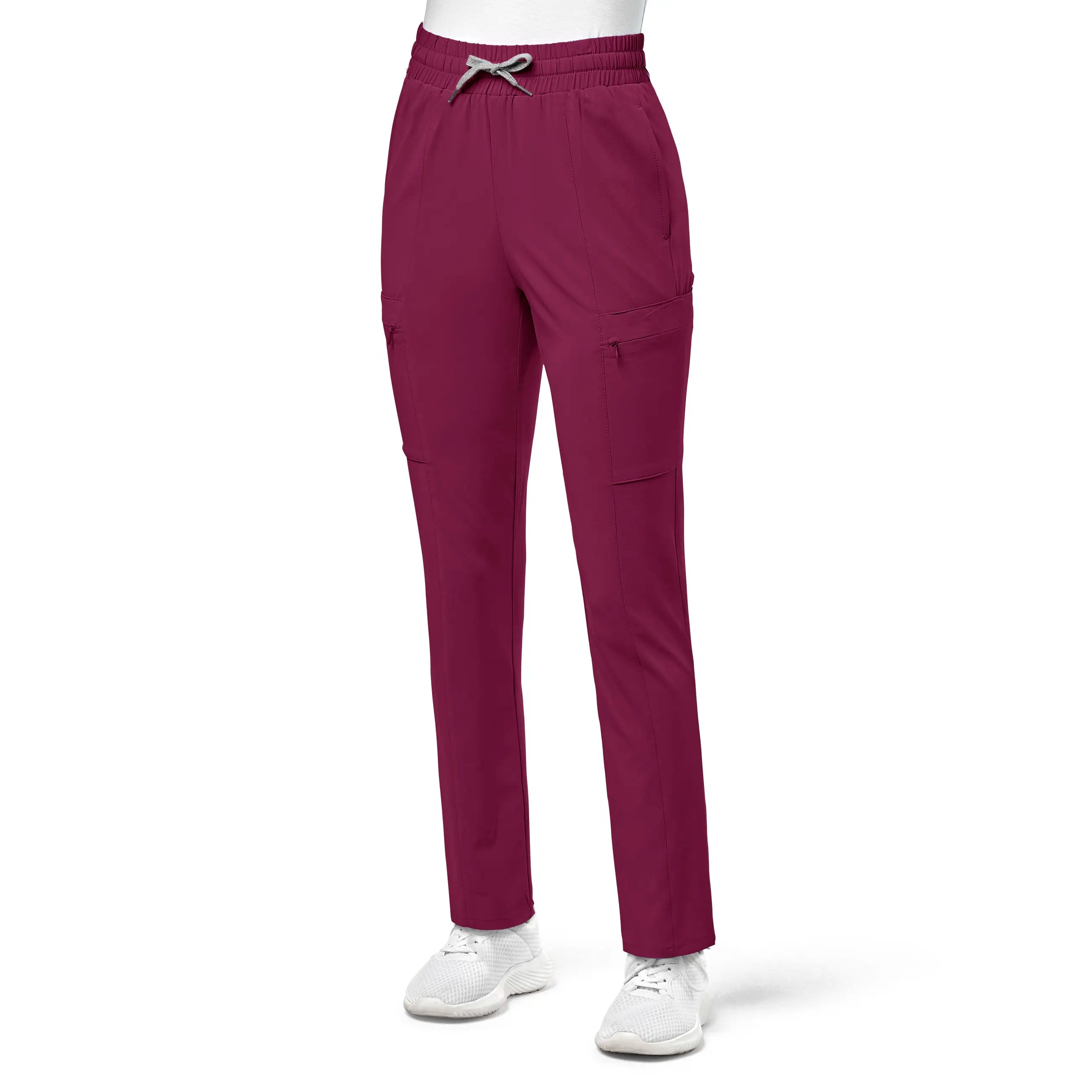 Lowest Price Wink Women's High Waist Slim Leg Scrub Pant - Wine