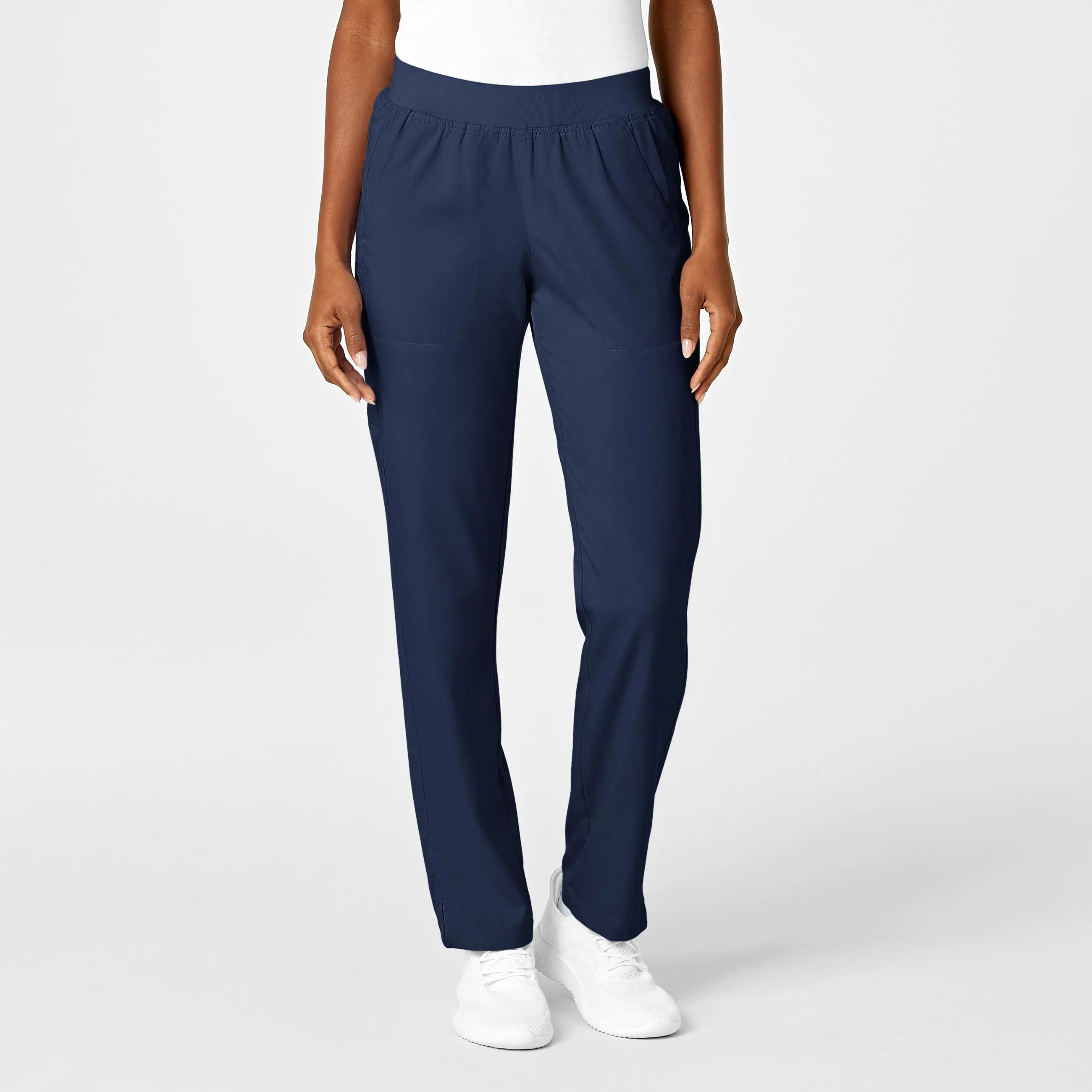 Wink Women's Knit Waist Cargo Scrub Pant - Navy