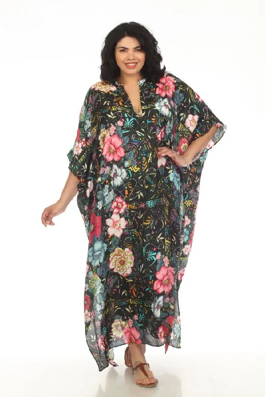 Price Cut Johnny Was Floral Peace Swim Cover-Up Long Kaftan Dress Plus Size CSW7322BNX Price Cut Johnny Was Floral Peace Swim Cover-Up Long Kaftan Dress Plus Size CSW7322BNX