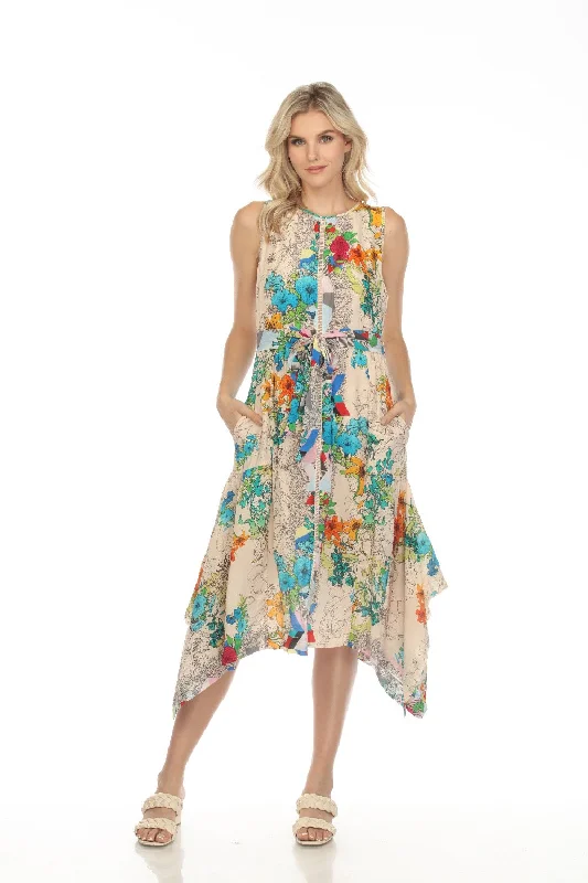 Markdowns Johnny Was Sequence Naia Silk Floral Handkerchief Midi Dress Boho Chic C36723A2 Markdowns Johnny Was Sequence Naia Silk Floral Handkerchief Midi Dress Boho Chic C36723A2