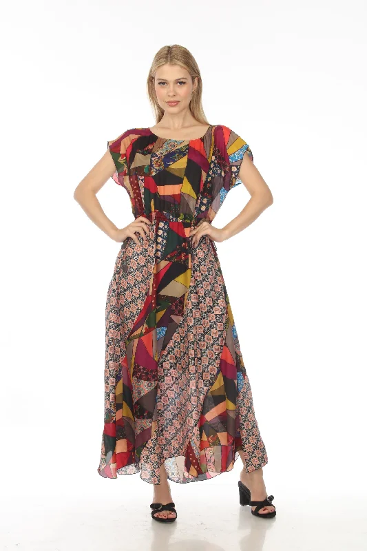 Epic Deals Johnny Was Vintage Cora Silk Geometric Maxi Dress Boho Chic C33622B7