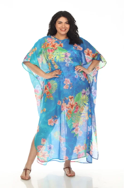New Markdowns Johnny Was Water Tropic Swim Cover-Up Kaftan Dress Plus Size CSW5923-AX
