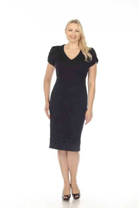 Deal Dash Joseph Ribkoff Midnight Blue Floral Cutout Tulip Sleeve Sheath Dress 233768 Deal Dash Joseph Ribkoff Midnight Blue Floral Cutout Tulip Sleeve Sheath Dress 233768
