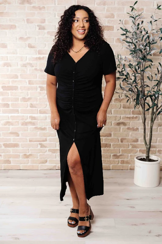 Special Promotion Places Unknown Ruched Detail Midi Dress