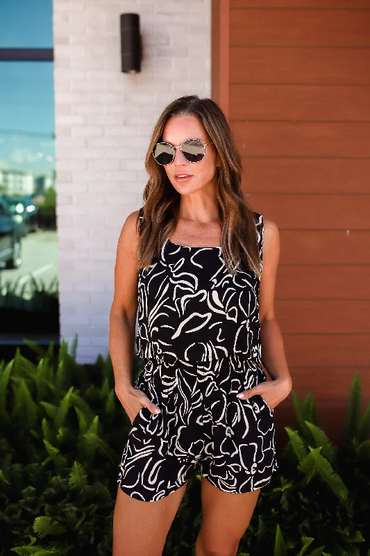 Time-Limited Offer Printed Cropped Tank and Shorts Set -5 Colors