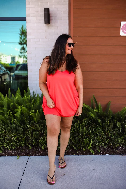 Steals and Deals Scoop Neck Cami Dress and Shorts Set -12 Colors
