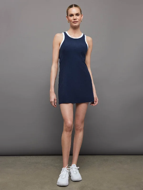 Buy More, Save More SPACEDYE OUTLINES DRESS - NAVY