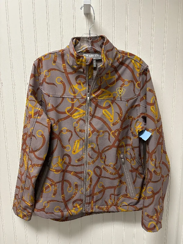 Anniversary Sale Athletic Jacket By Ariat In Taupe, Size: Xl