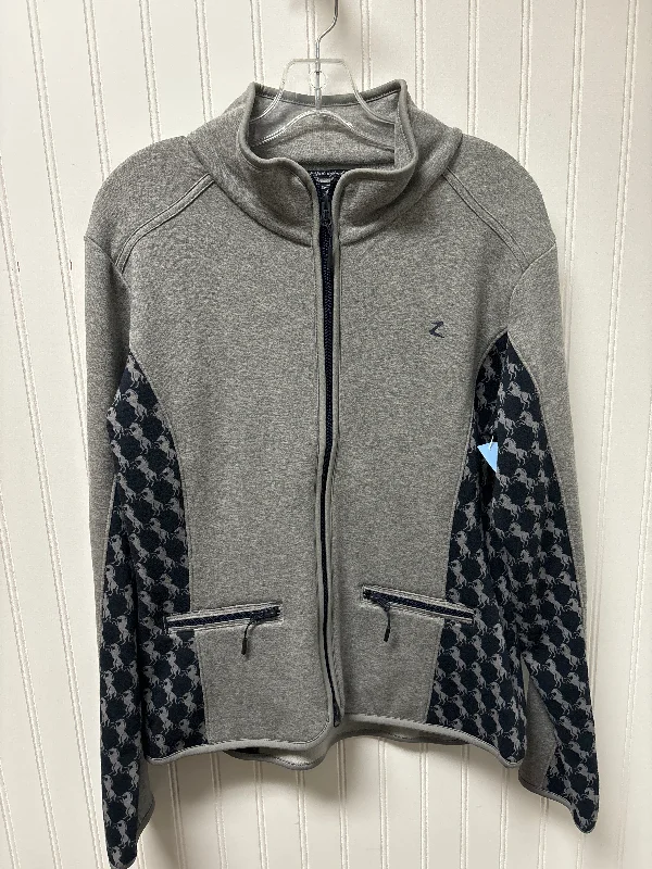 Early Access Athletic Jacket By Equestrian In Grey, Size: Xl