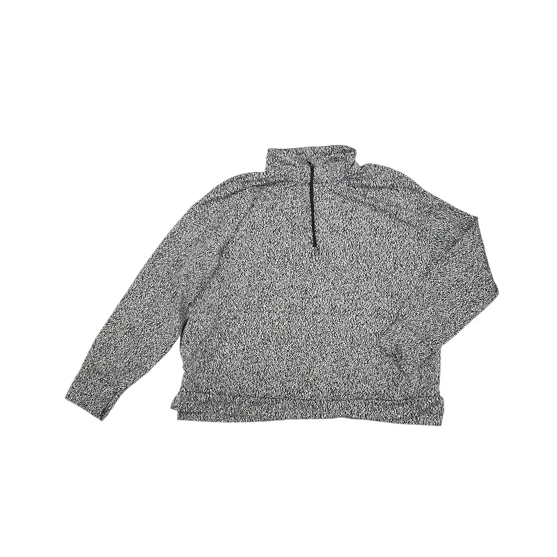 Athletic Sweatshirt Collar By Avia In Grey, Size:3X