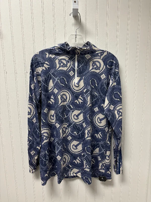 Big Discounts Athletic Sweatshirt Collar By Cma In Blue & White, Size: 1x