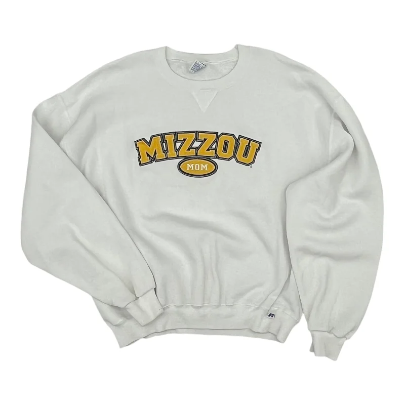 Quick Sale Athletic Sweatshirt Crewneck By Russel Athletic In White, Size:Xl