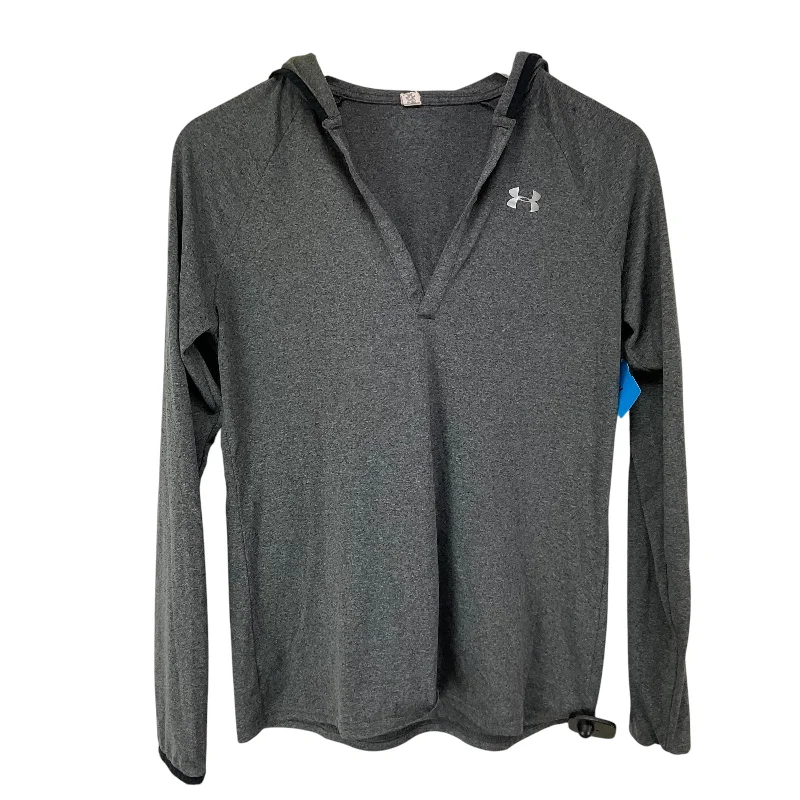 Last Chance Athletic Sweatshirt Hoodie By Under Armour In Grey, Size: M