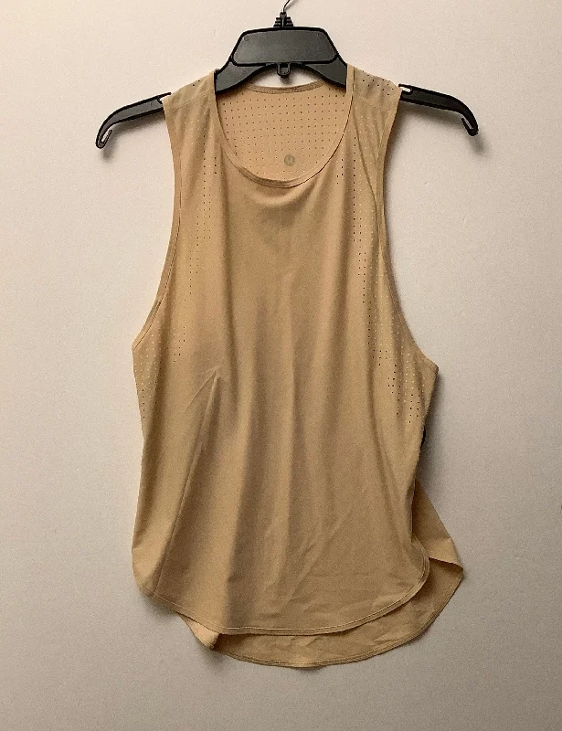 Athletic Tank Top By Lululemon In Beige, Size: Xs