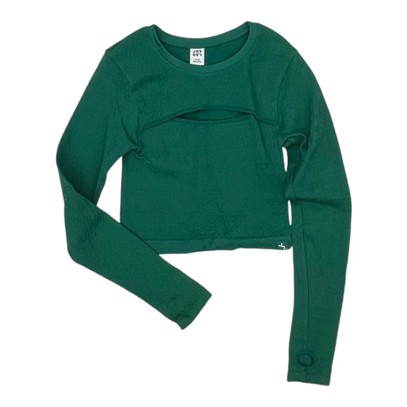 Unmissable Offer Athletic Top Ls Crewneck By Joy Lab In Green, Size:S