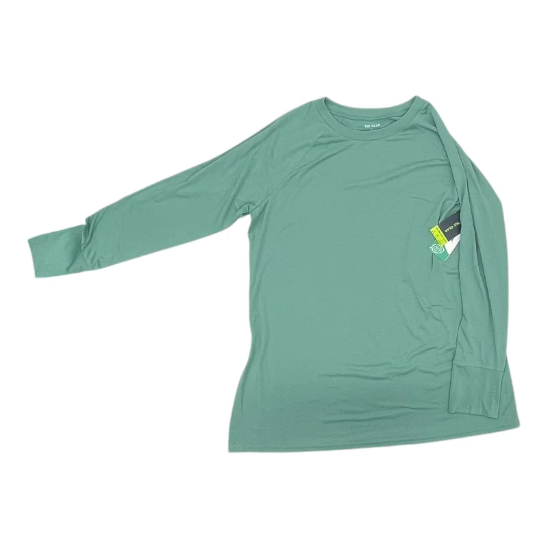 Discount Deals Athletic Top Ls Crewneck By Tek Gear In Green, Size:Xl