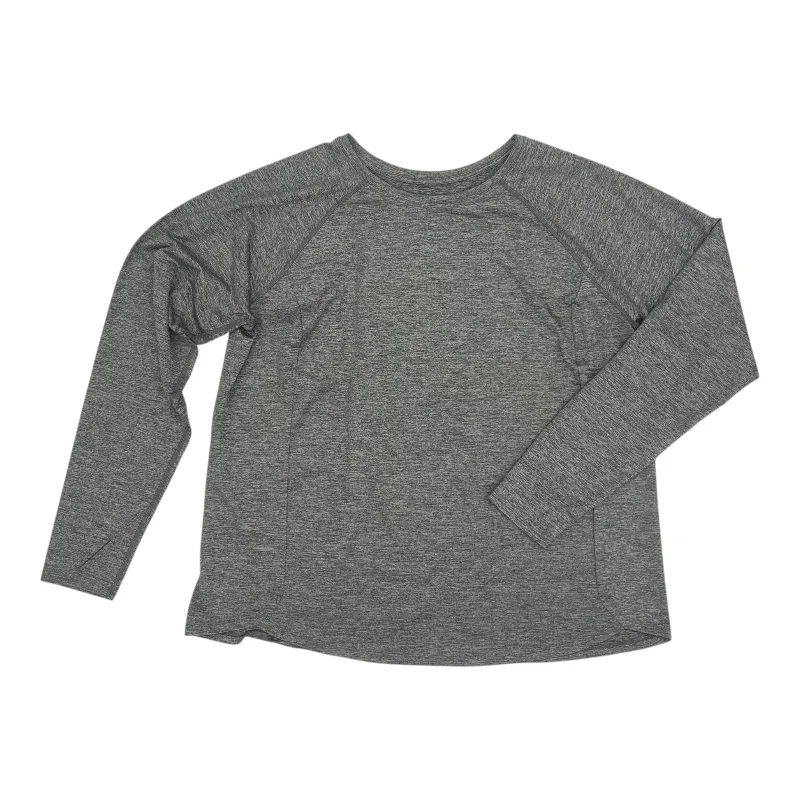 Best Deals Athletic Top Ls Crewneck By Tek Gear In Grey, Size:Xxl