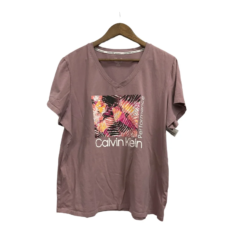 Closeout Athletic Top Short Sleeve By Calvin Klein Performance  Size: 3x