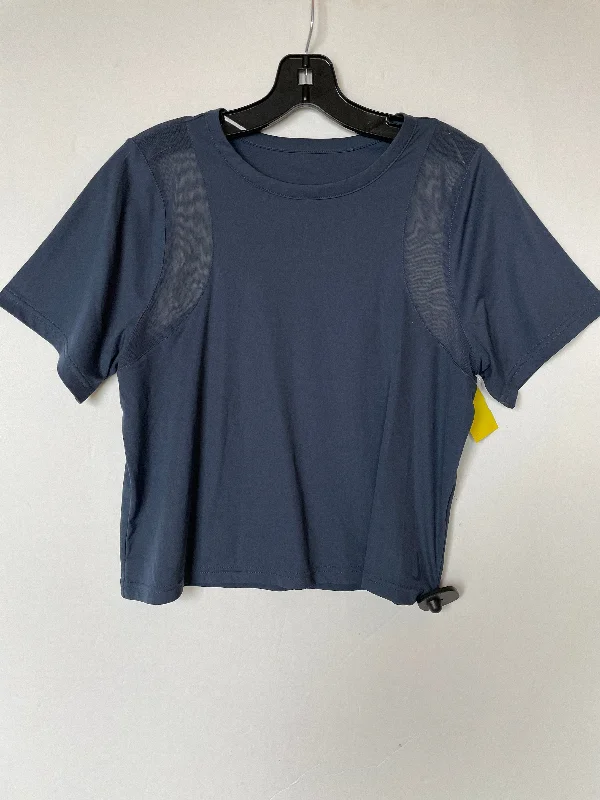 Athletic Top Short Sleeve By Nike Apparel In Navy, Size: S