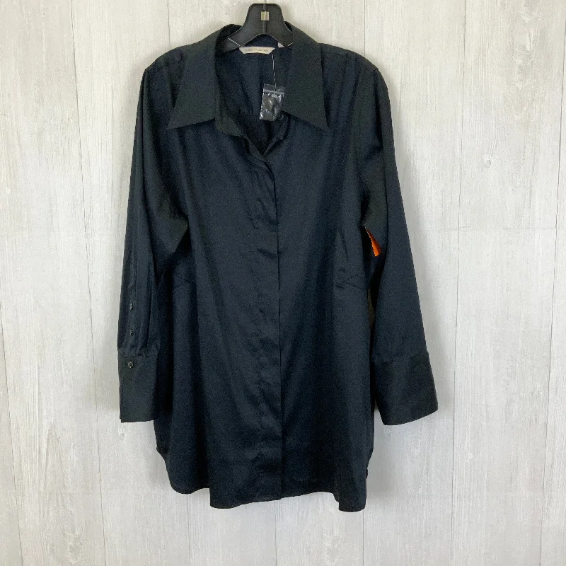 Limited Time Black Blouse Long Sleeve Soft Surroundings, Size 1x