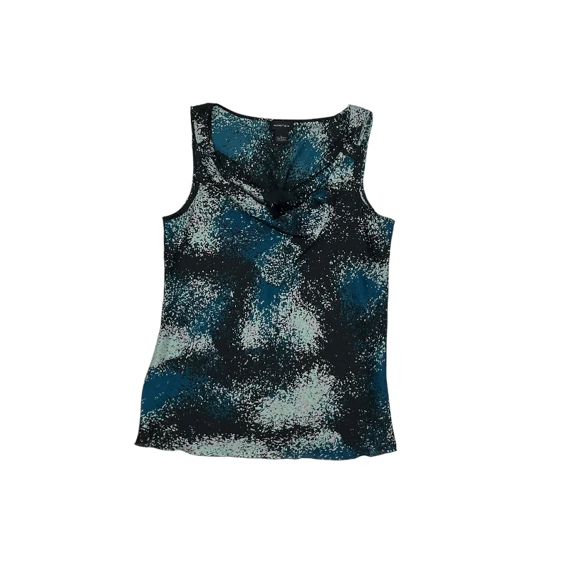 Seasonal Clearance BLACK & BLUE BLOUSE SLEEVELESS by SPENSE Size:L