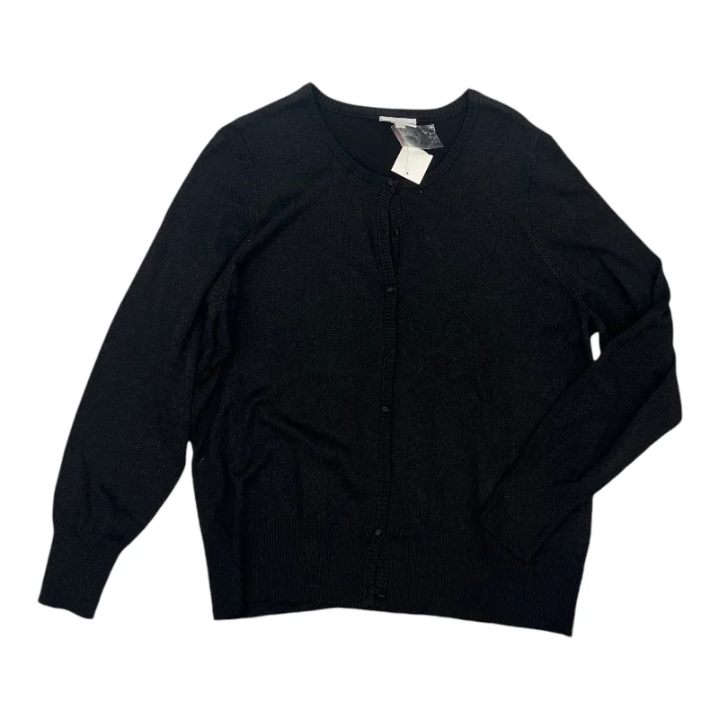 Savings Spectacular BLACK CARDIGAN by FASHION BUG Size:1X