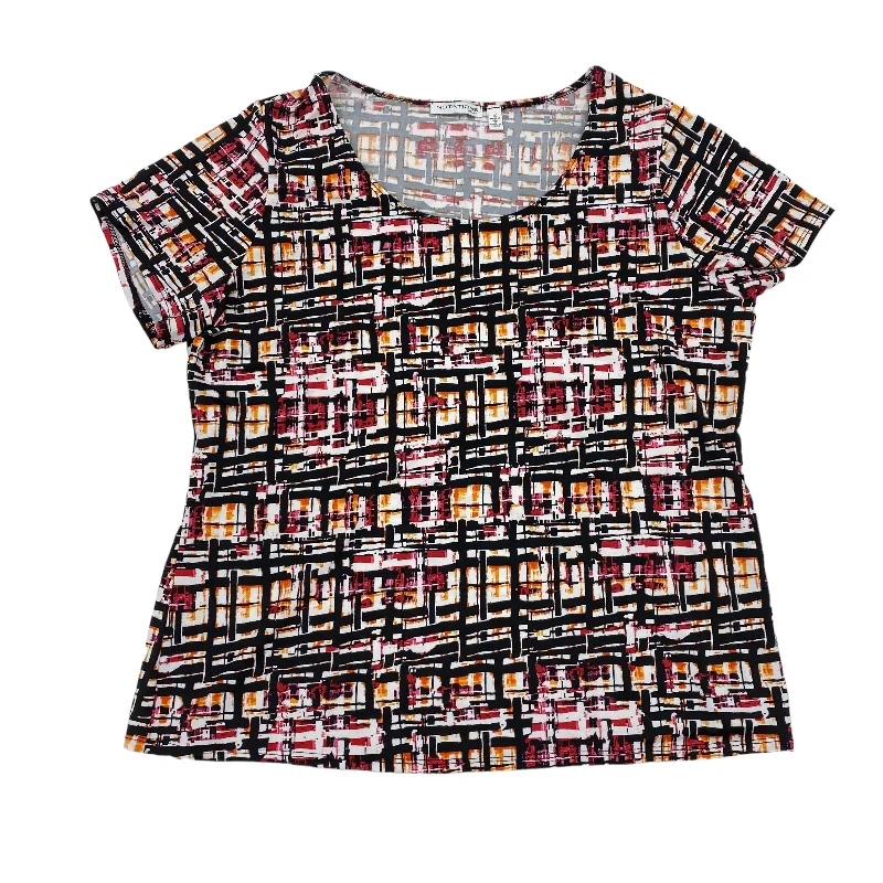 Members Only BLACK & RED TOP SS by NOTATIONS Size:1X