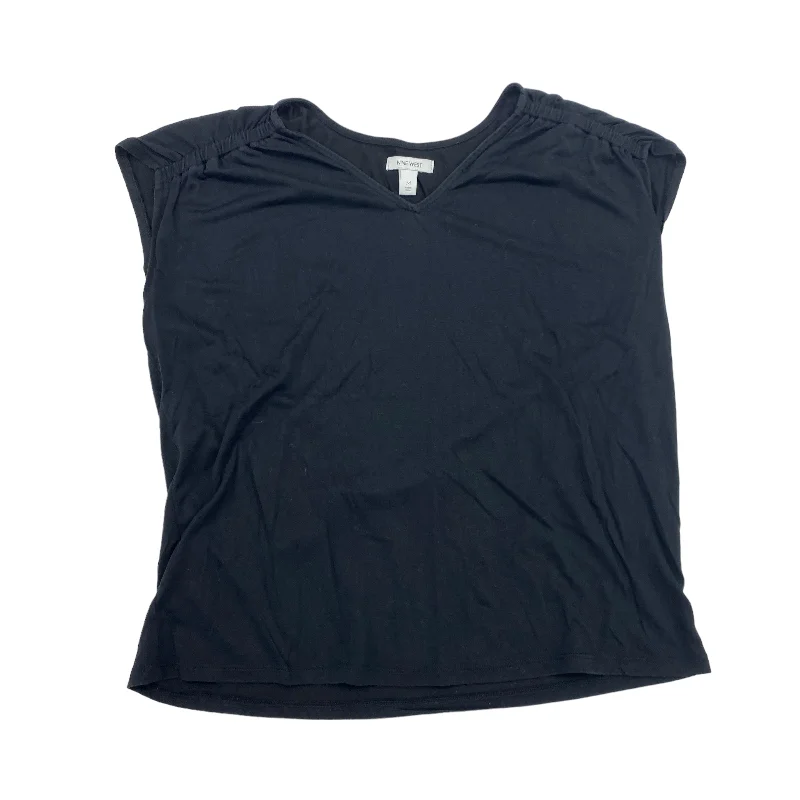 Super Bargain Black Top Short Sleeve Nine West Apparel, Size M