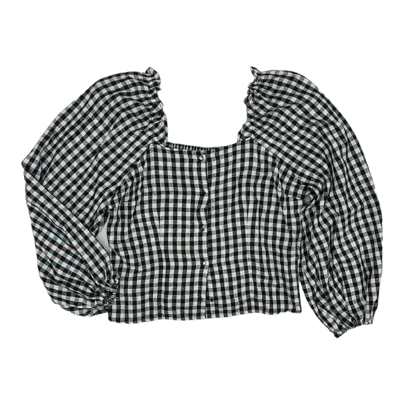 Buy Now BLACK & WHITE TOP LS by WHO WHAT WEAR Size:L