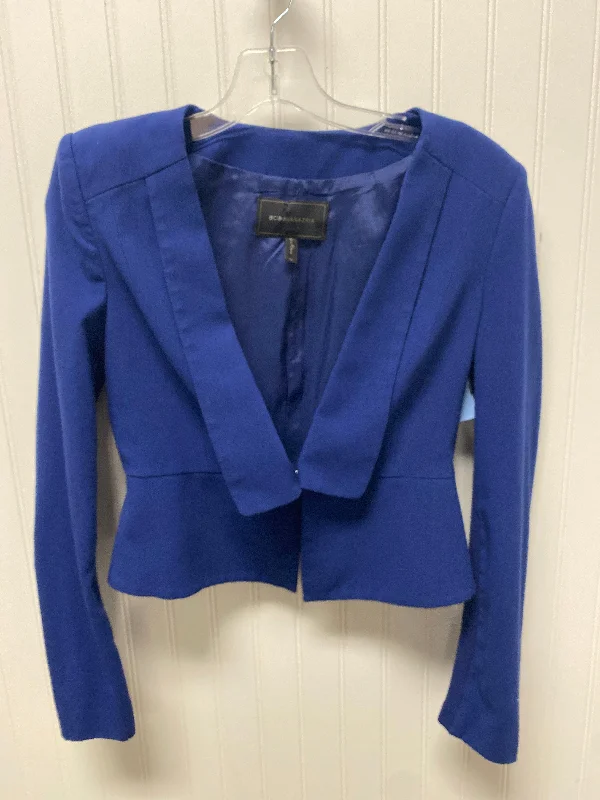 Shop and Save Blazer By Bcbgmaxazria In Blue, Size: Xs
