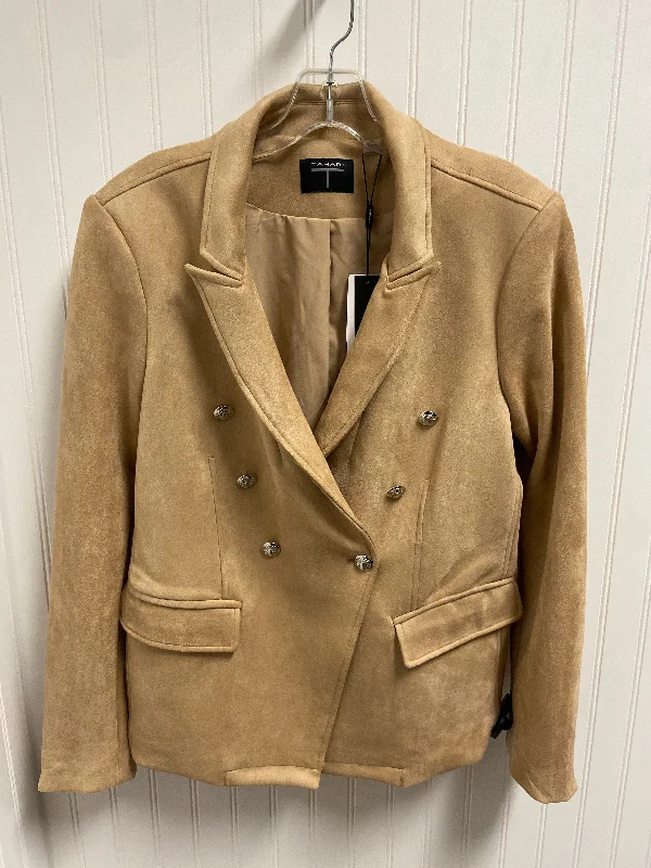 Blazer By Tahari By Arthur Levine In Tan, Size: L