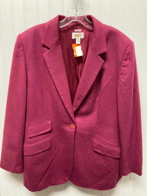 Closeout Blazer By Talbots In Fuschia, Size: L