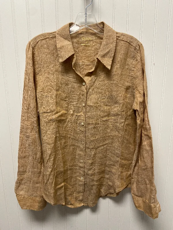 Price Reduction Blouse Designer By Lilly Pulitzer In Brown, Size: M