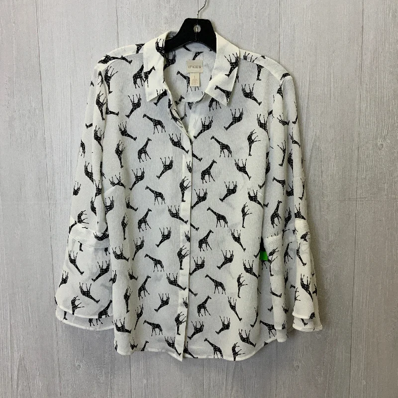 Special Discount Blouse Long Sleeve By Chicos  Size: M