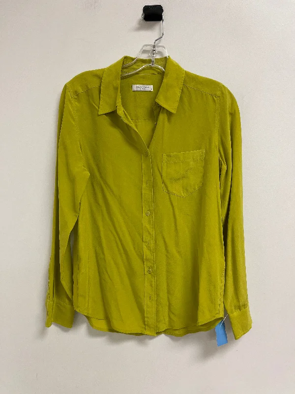 Deal of the Week Blouse Long Sleeve By Equipment In Green, Size: Xs
