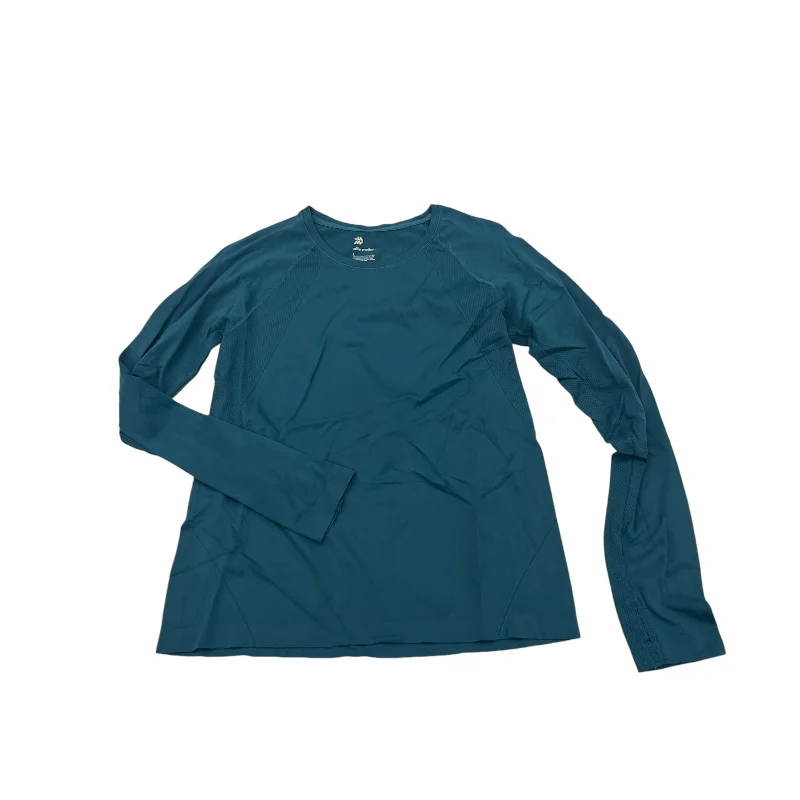 Super Savings BLUE ATHLETIC TOP LS CREWNECK by ALL IN MOTION Size:L