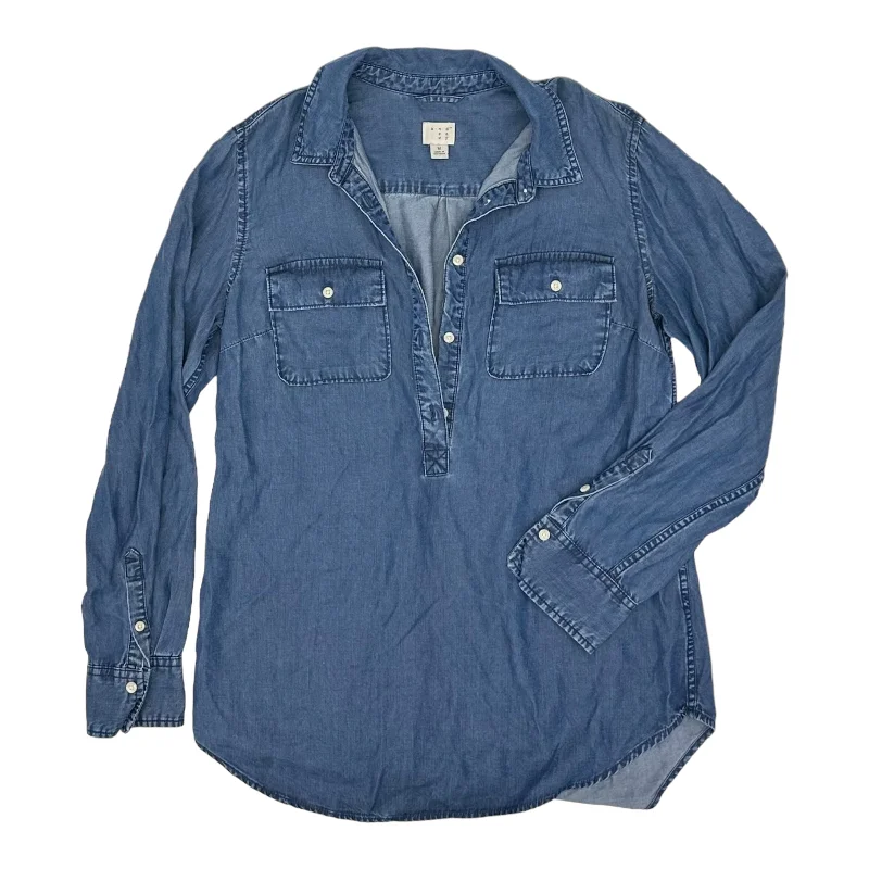 Daily Deals BLUE DENIM TOP LS by A NEW DAY Size:M